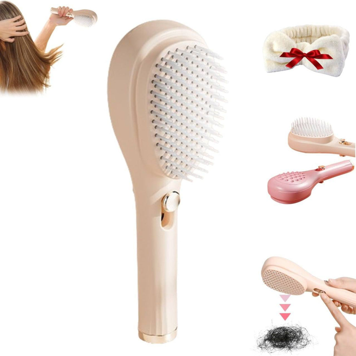 Retractable Bristle Scalp Massage Comb