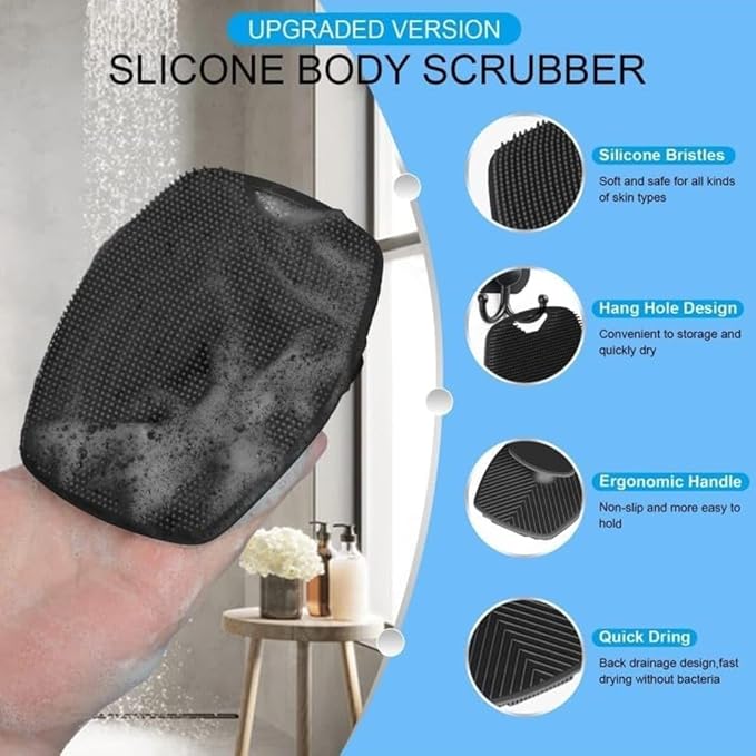 Silicone Body Scrubber – Reusable Shower Cleansing Brush
