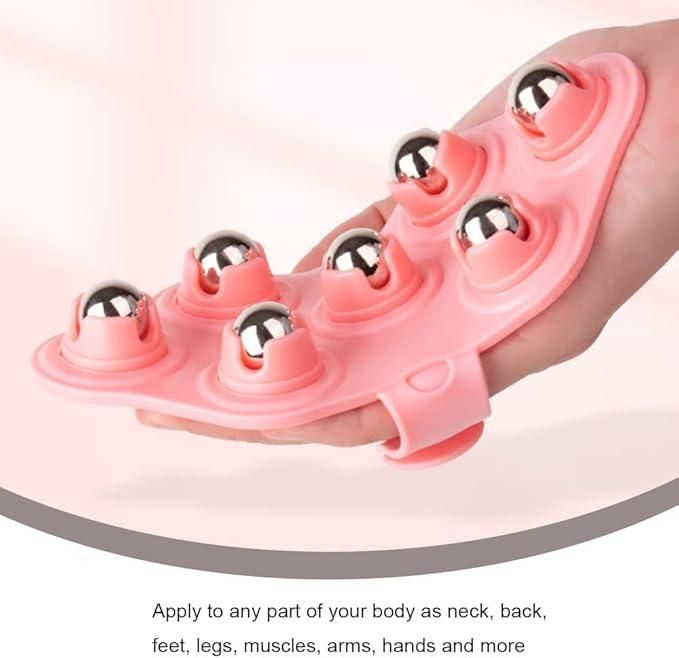 Muscle Pain Relief Roller Glove for Body Relaxation - Anti-Cellulite Massage Gloves