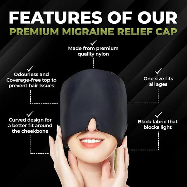 Hot & Cold Therapy Relief Cap for Headaches & Sinus Pressure