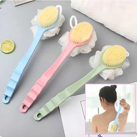 Long Handle Loofah Bath Brush (Pack of 2)