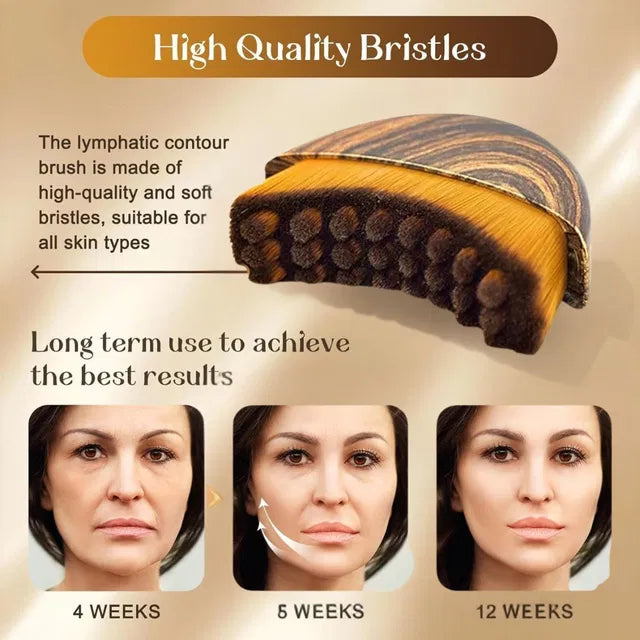 Facial Contour Massage Brush for Lymphatic Drainage
