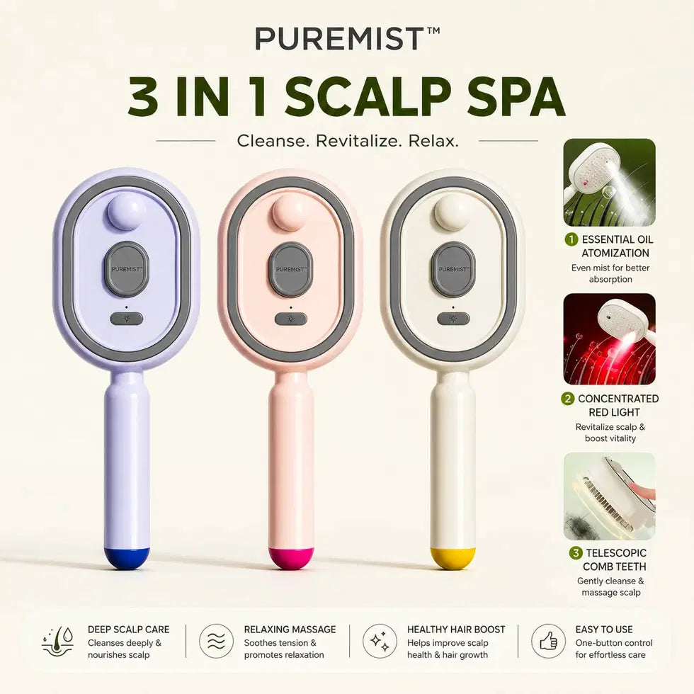 3-in-1 Rechargeable Scalp Spa Hair Care Comb