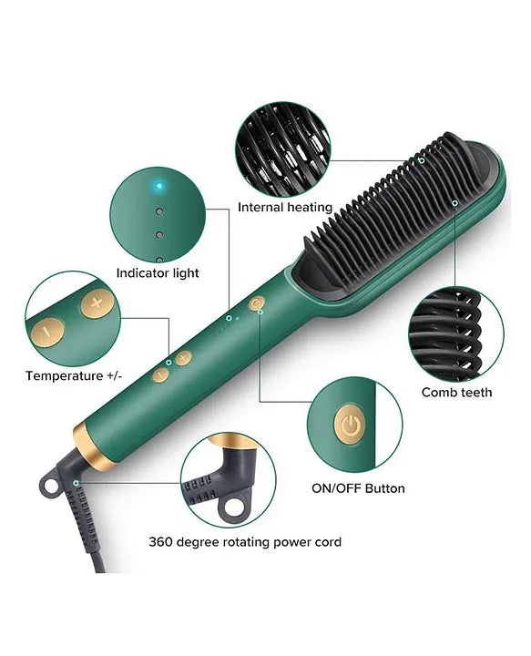 Heated Hair Straightening Comb for Women & Men