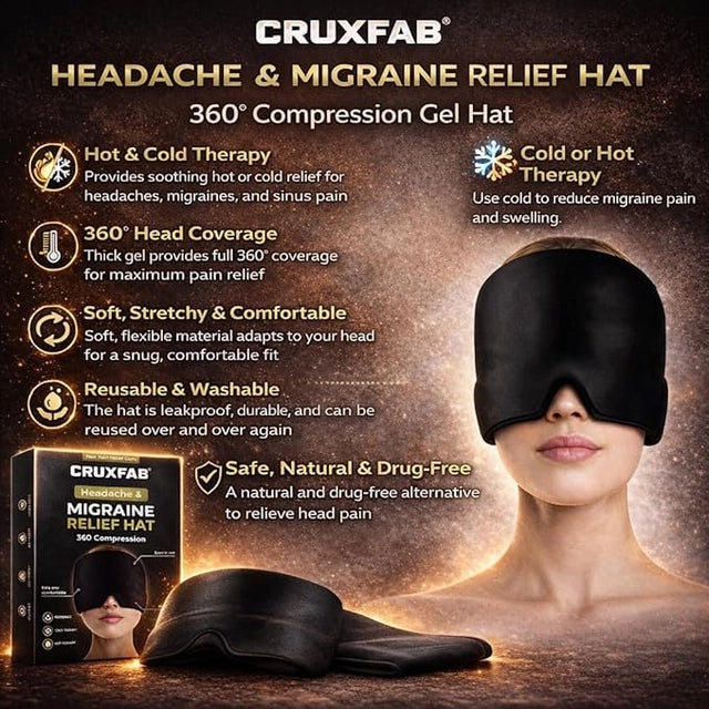Hot & Cold Therapy Relief Cap for Headaches & Sinus Pressure